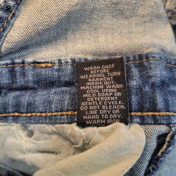 Rue 21 Overalls Women's Size 3/4 Skinny Distressed Denim Bib Cowgirl Countryglam - Picture 13 of 16